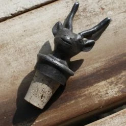 Nkuku Antique Iron Stag Bottle Stopper
