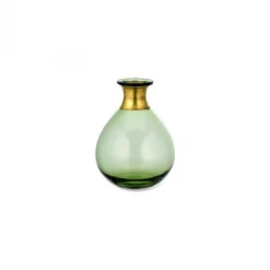 Nkuku Miza Mini Glass Vase Green