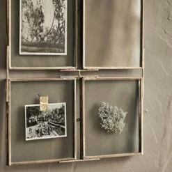 Nkuku Glass Brass Kiko Collage Frame 5 Nkuku Glass Brass Kiko Collage Frame