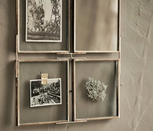 Nkuku Glass Brass Kiko Collage Frame 3 Nkuku Glass Brass Kiko Collage Frame