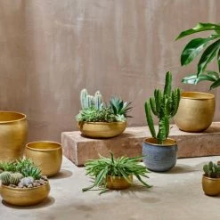 Nkuku Small Antique Brass Tembasi Planter