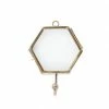 Nkuku Kiko Hexagon Antique Brass Hook