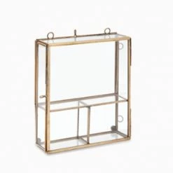 Nkuku Brass Glass Kiko Photo Box