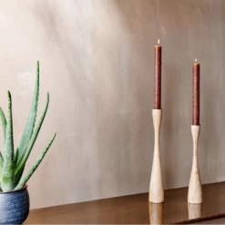 Nkuku Himba Mango Wood Candlestick - Natural - Small 5 Nkuku Himba Mango Wood Candlestick - Natural - Small