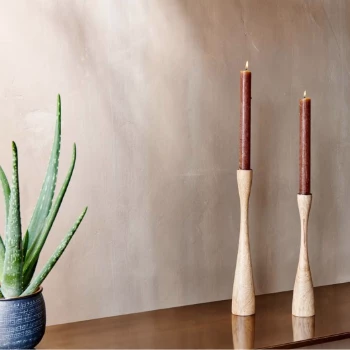 Nkuku Himba Mango Wood Candlestick - Natural - Small 2 Nkuku Himba Mango Wood Candlestick - Natural - Small