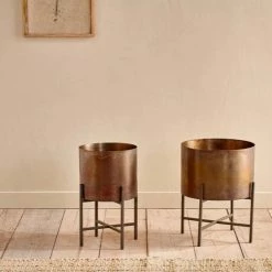 Nkuku Juoni Iron Planter Stand - Large