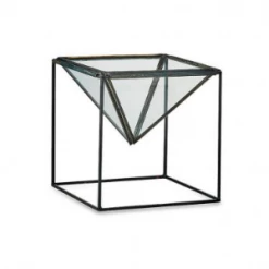 Nkuku Black Antique Karana Planter On Stand