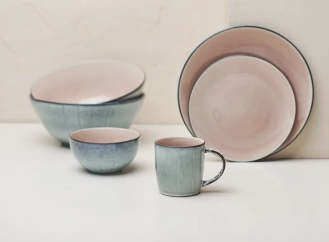 Nkuku Bao Dusky Pink Serving Bowl 2 Nkuku Bao Dusky Pink Serving Bowl