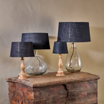 Nkuku Dia Jute Ink Lampshade - Small 2 Nkuku Dia Jute Ink Lampshade - Small