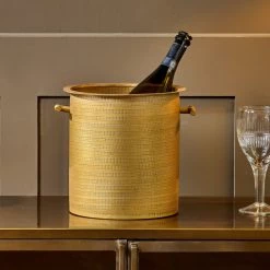 Nkuku Nalgora Antique Brass Wine Cooler