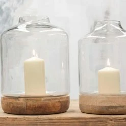 Nkuku Small Idha Tapered Hurricane Lantern 9 Nkuku Small Idha Tapered Hurricane Lantern