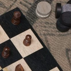 Nkuku Mango Wood Chess And Draughts 10 Nkuku Mango Wood Chess And Draughts