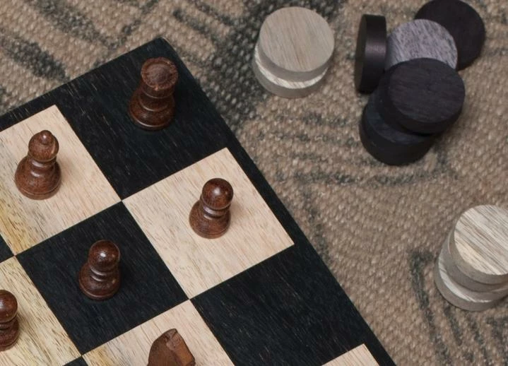 Nkuku Mango Wood Chess And Draughts 5 Nkuku Mango Wood Chess And Draughts