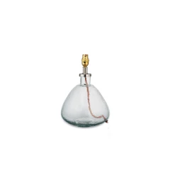 Nkuku Small Wide Recycled Glass Baba Lamp with Small Shade