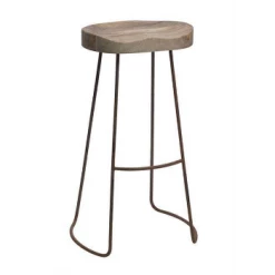 Nkuku Loko Mango Wood Stool Tall