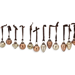 Nkuku Adisa Bauble Jar - Antique Gold & Rust - Set of 16