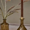 Nkuku Sirsa Glass Tapered Candlestick Sepia