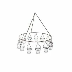 Nkuku Timo Glass Tealight Chandelier