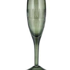 Nkuku Mila Champagne Flute In Dark Emerald Set Of 4 4 Nkuku Mila Champagne Flute In Dark Emerald Set Of 4