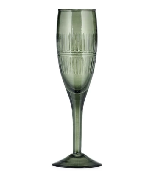 Nkuku Mila Champagne Flute In Dark Emerald Set Of 4 2 Nkuku Mila Champagne Flute In Dark Emerald Set Of 4
