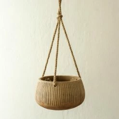 Nkuku Wampu Hanging Planter Distressed Terracotta Large 6 Nkuku Wampu Hanging Planter Distressed Terracotta Large