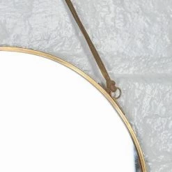 Nkuku Small Round Brass Kiko Mirror