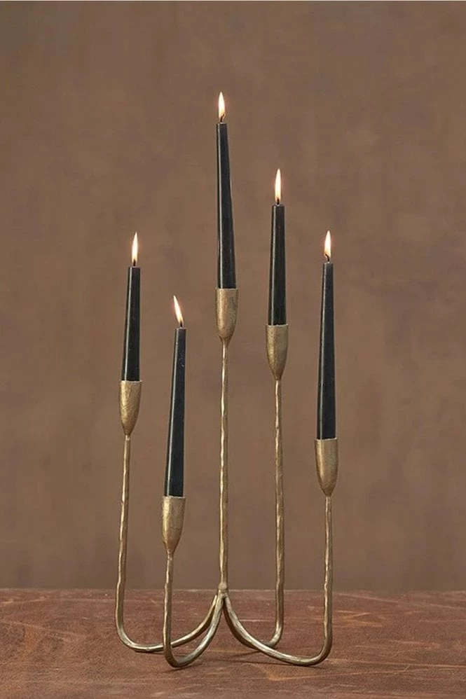 Nkuku Mbata Cluster Candleabra In Antique Brass 1 Nkuku Mbata Cluster Candleabra In Antique Brass