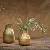 Nkuku Aged Antique Brass Iron Tapered Vase