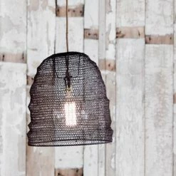 Nkuku Jatani Oval Wire Lampshade Large Rust 41 X 40 cm