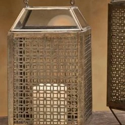 Nkuku Nakko Lantern In Aged Antique Brass