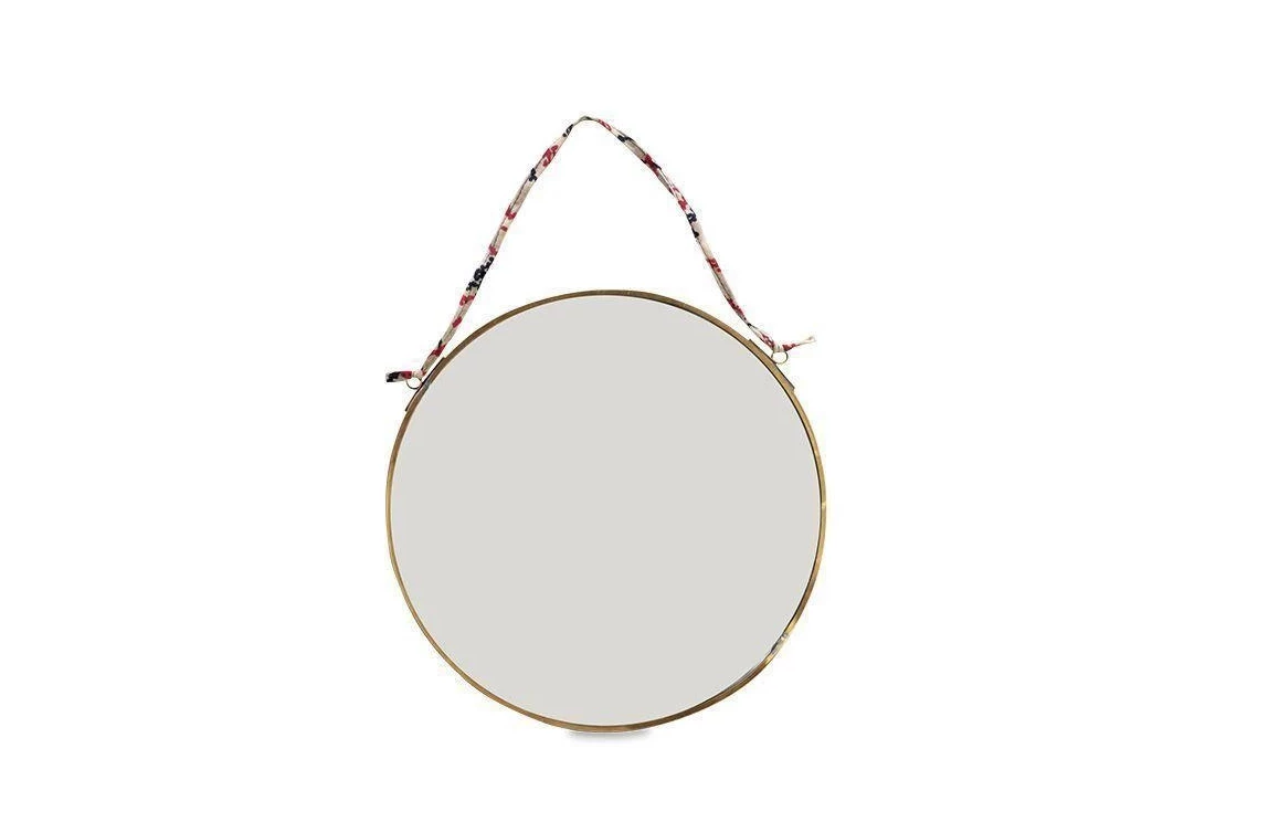 Nkuku Kiko Small Round Mirror Antique Brass 1 Nkuku Kiko Small Round Mirror Antique Brass