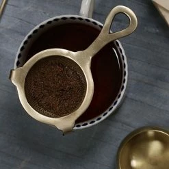 Nkuku Antique Brass Tea Strainer