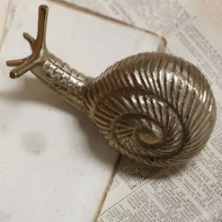 Nkuku Large Brass Snail Paper Weight