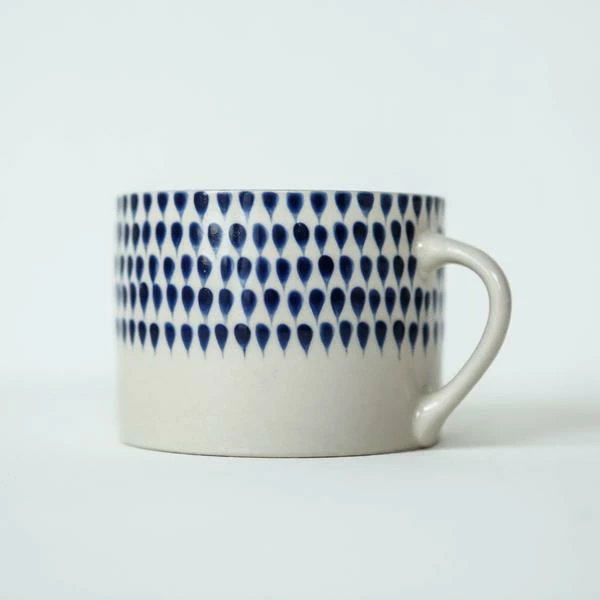 Nkuku Indigo Drop Ceramic Mug - Large 1 Nkuku Indigo Drop Ceramic Mug - Large