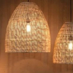 Nkuku Noko Wicker Conical Pendant Large