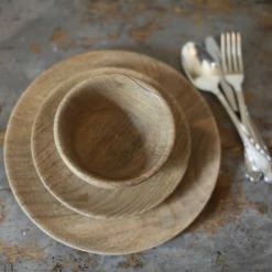 Nkuku Medium Mango Wood Handcrafted Bowl