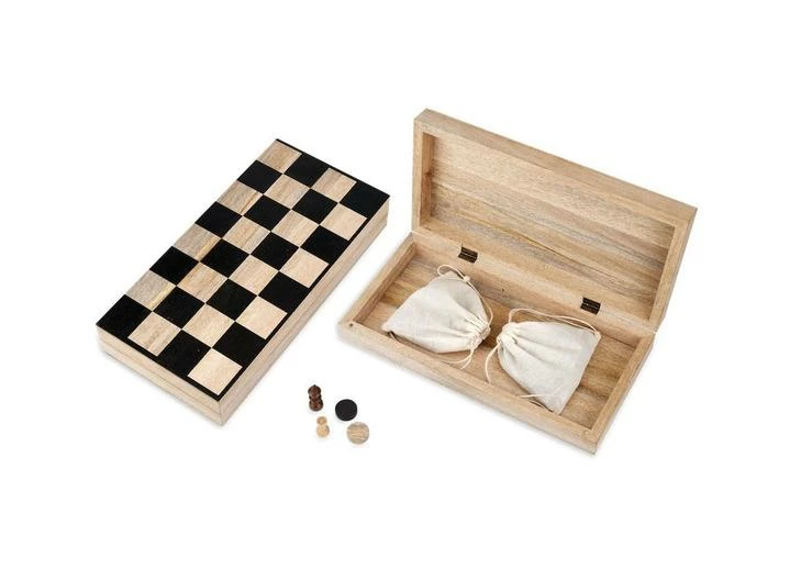 Nkuku Mango Wood Chess And Draughts 1 Nkuku Mango Wood Chess And Draughts