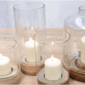 Nkuku Medium Idha Hurricane Lantern - Straight 3 Nkuku Medium Idha Hurricane Lantern - Straight