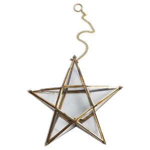 Nkuku Large Antique Brass Hanging Star 1 Nkuku Large Antique Brass Hanging Star