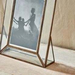 Nkuku Aged Antique Brass Tabai Standing Portrait Frame