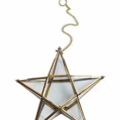 Nkuku Small Antique Brass Hanging Star
