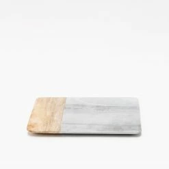 Nkuku Grey Marble And Mango Wood Chopping Board