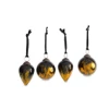 Nkuku Aged Amber and Black Danoa Baubles - Set of 4