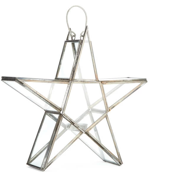 Nkuku Small Antique Zinc Sanwi Standing Star 2 Nkuku Small Antique Zinc Sanwi Standing Star