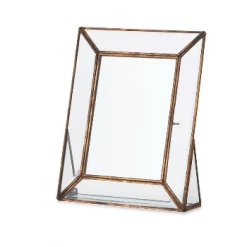 Nkuku Aged Antique Brass Tabai Standing Portrait Frame