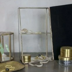 Nkuku Glass and Brass Vertical Bequai Jewelery Box 8 Nkuku Glass and Brass Vertical Bequai Jewelery Box