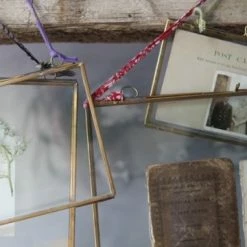 Nkuku 12x18 cm Brass and Glass Kiko Horizontal Frame