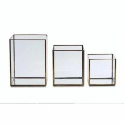 Nkuku Bimala Brass Lantern Medium