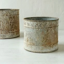 Nkuku Abari Aged Zinc Pot - Small