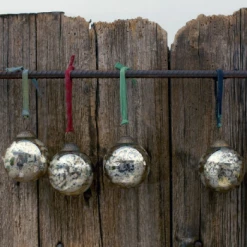 Nkuku Antique Gold Baubles Set of 4